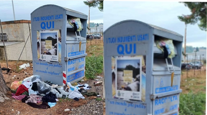 Sestu, raccoglitori di abiti usati presi di mira dai vandali