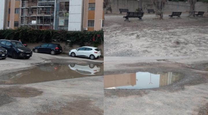 Cagliari, in via Castiglione vere e proprie piscine dopo ogni pioggia: residenti furibondi
