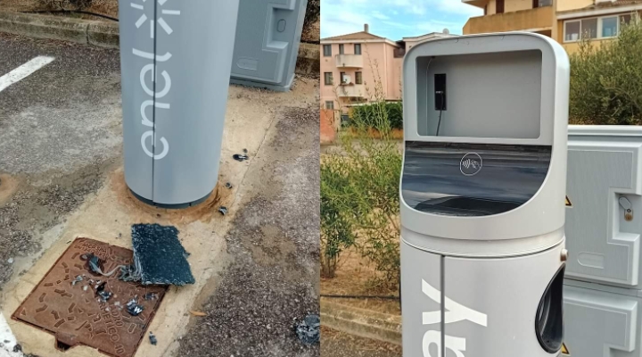 Capoterra, vandalizzata la colonnina per ricaricare le auto elettriche
