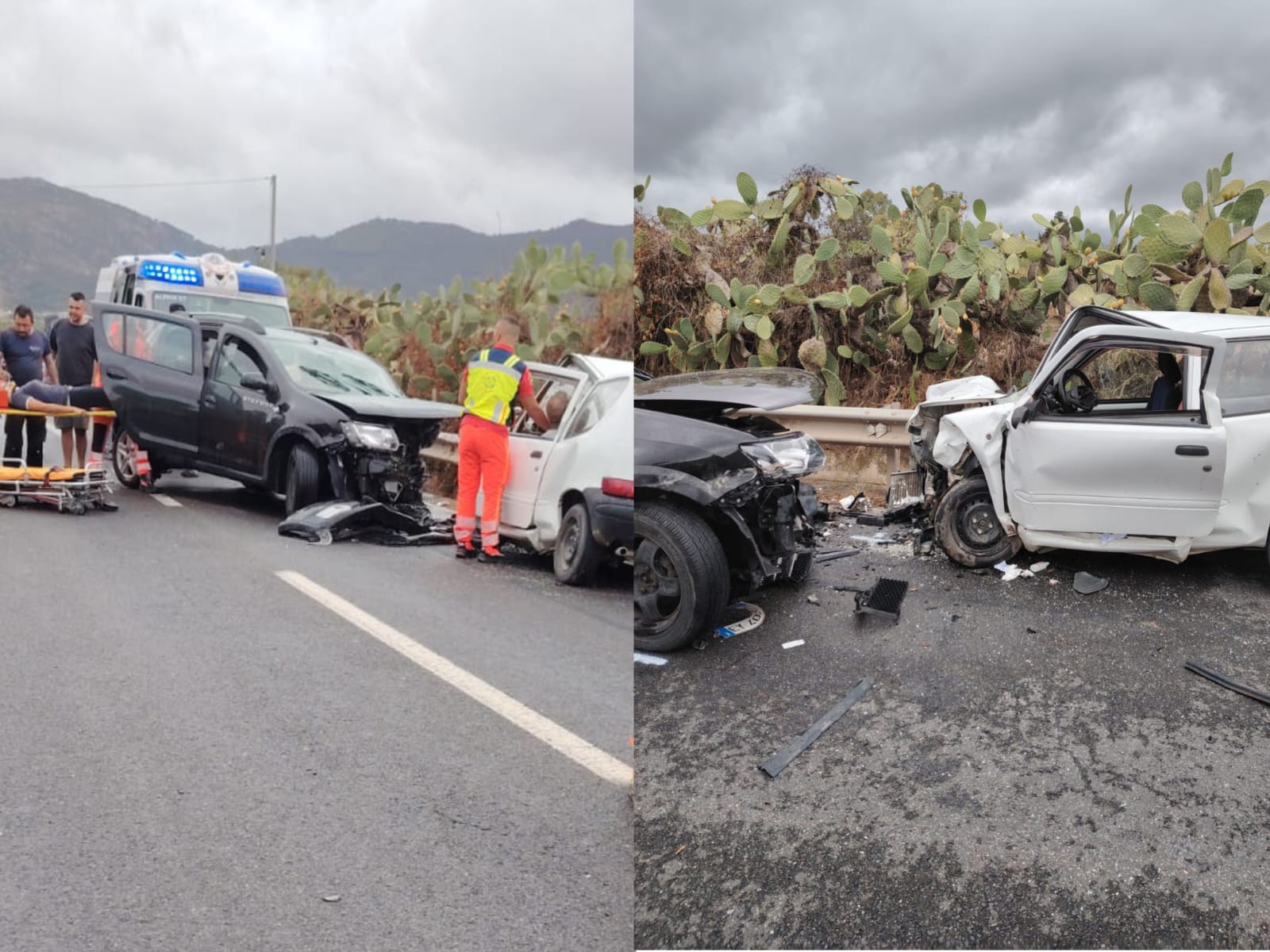 Frontale con un camion al bivio fra Sant’Antonio di Santadi e Guspini: tre feriti, uno è grave al Brotzu di Cagliari