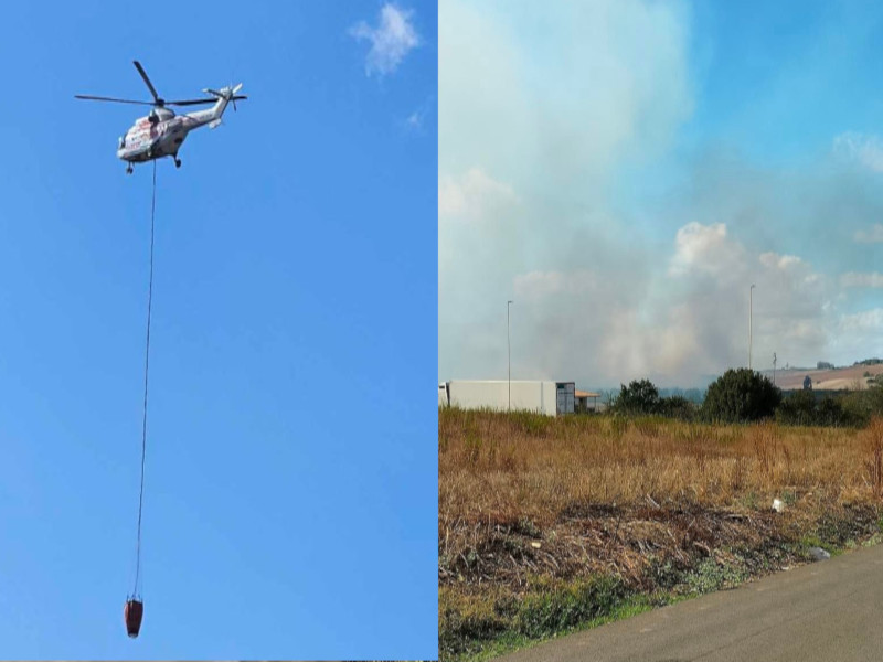 Le fiamme inceneriscono le campagne di Ussana, scoppia un incendio vicino al depuratore 
