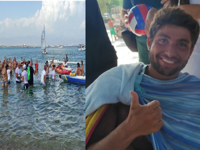 Il record di Gabriele Catta, 100 chilometri a nuoto da Tertenia a Cagliari contro la leucemia: “Così ho onorato mio nonno”