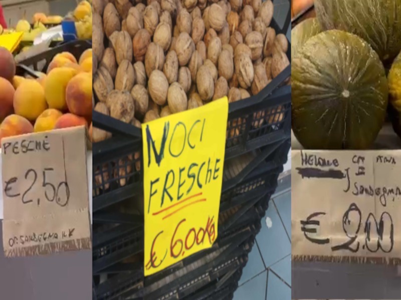 Cagliari, prezzi in netto aumento al mercato di San Benedetto: “Le noci? Sei euro al chilo”