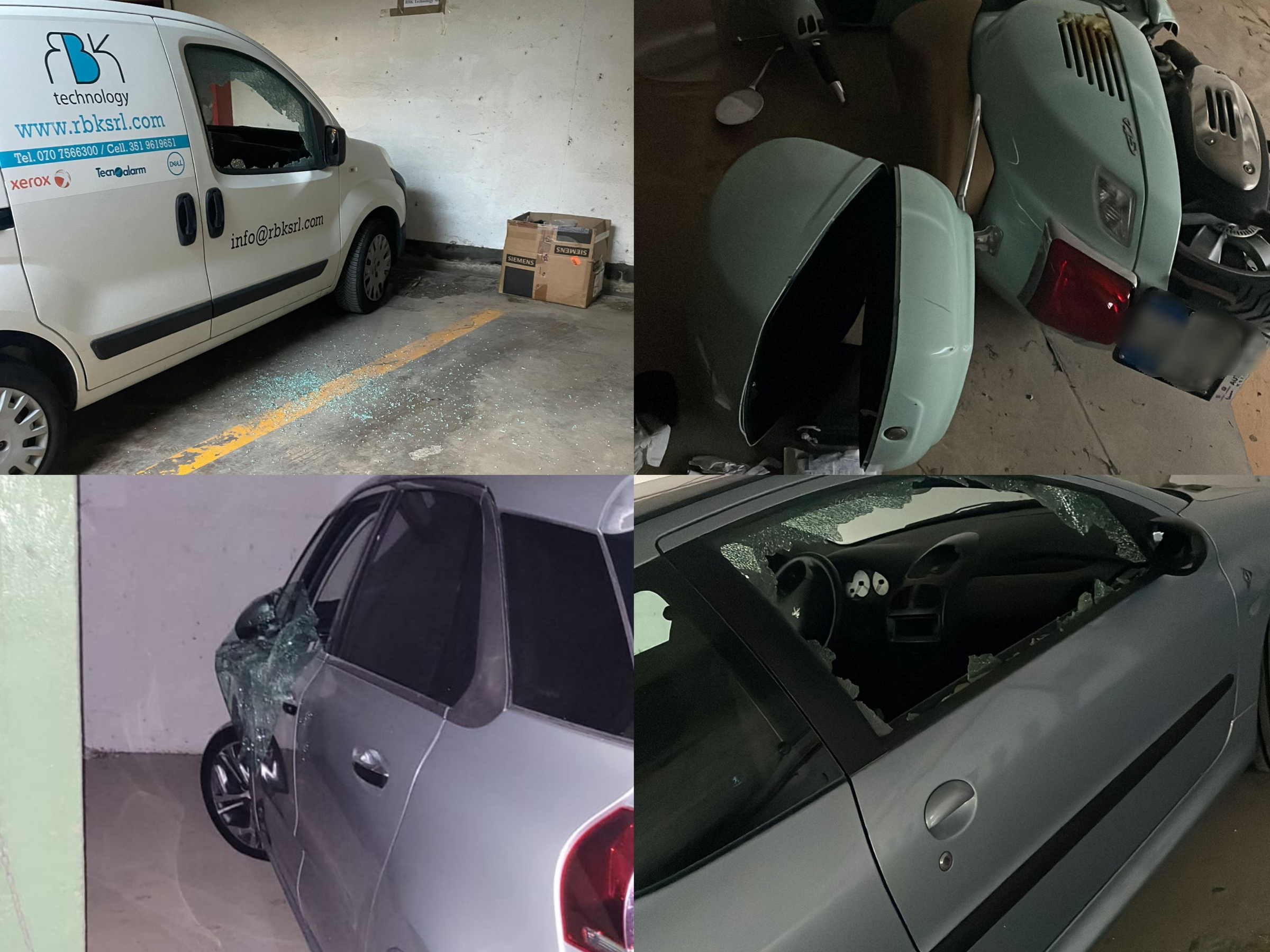 Cagliari, ladri scatenati nei parcheggi sotterranei delle torri di Monreale: svaligiati furgoni e scooter delle aziende