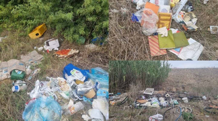 Serramanna, agenti tra i rifiuti abbandonati alla ricerca di indizi per risalire ai furbetti