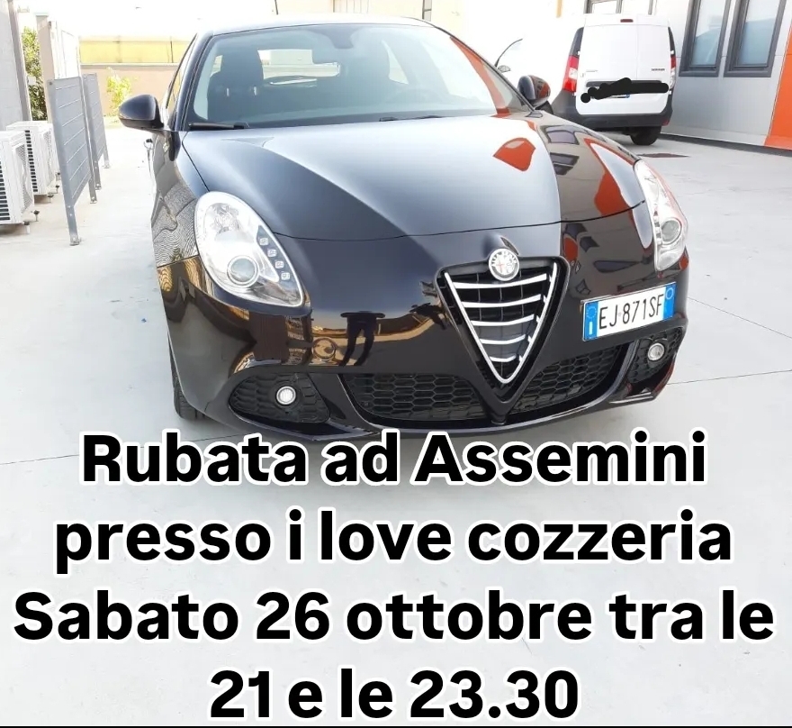 Assemini, auto rubata in via Carmine: la segnalazione da parte del proprietario