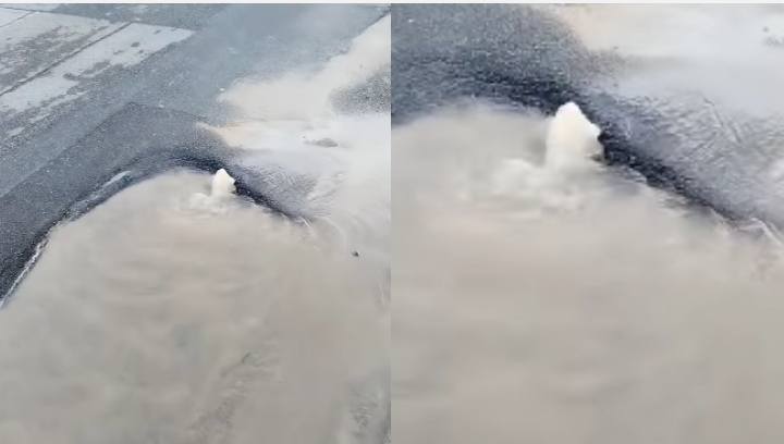 Assemini, in via Stromboli una vera e propria “eruzione” di acqua