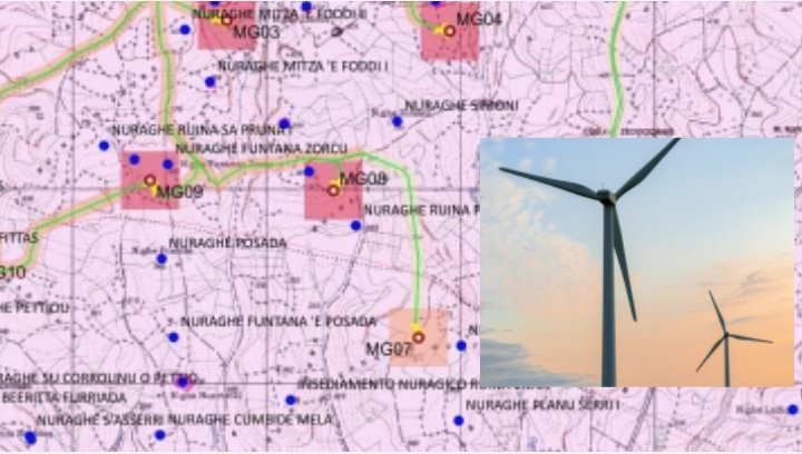 Mandas, Escolca e Gesico: pale eoliche tra nuraghi, tombe di giganti, insediamenti medievali e necropoli romane