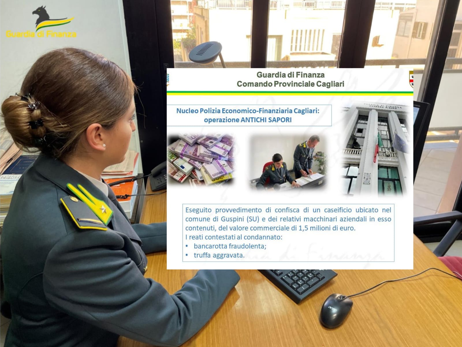 Bancarotta fraudolenta e truffa aggravata: confiscato un caseificio da 1, 5 milioni a Guspini