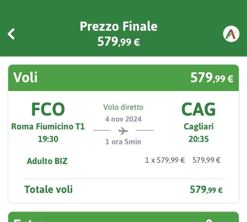 Aerei, prezzi choc a due mesi dal Natale: 600 euro da Roma a Cagliari