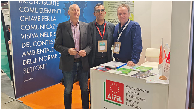 Diego Lai della Neon Europa di Cagliari e Presidente AIFIL, presente a Viscom Italia 2024