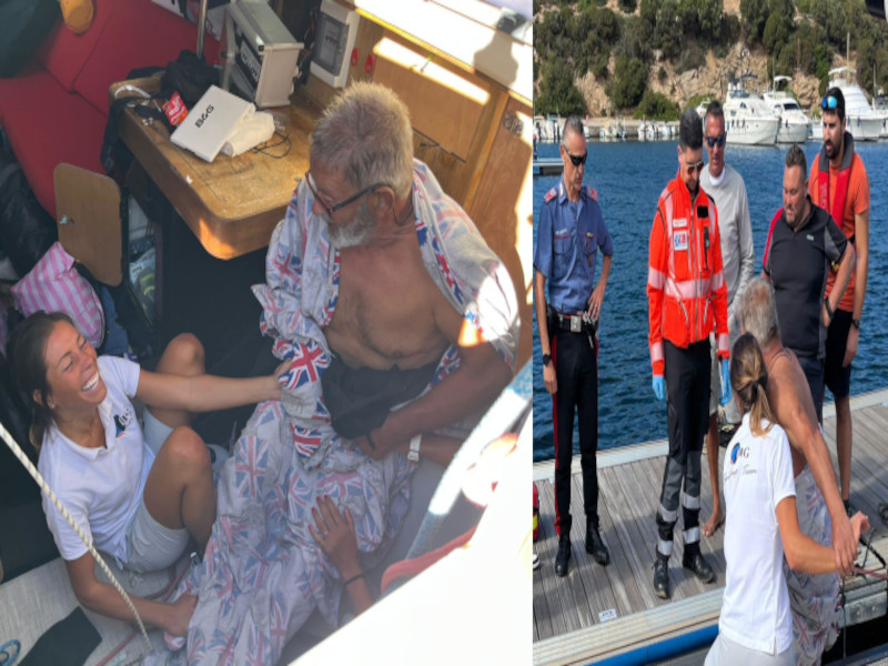 Miracolo durante la regata da Cagliari a Teulada: l’equipaggio di India salva un naufrago 70enne e vince la gara
