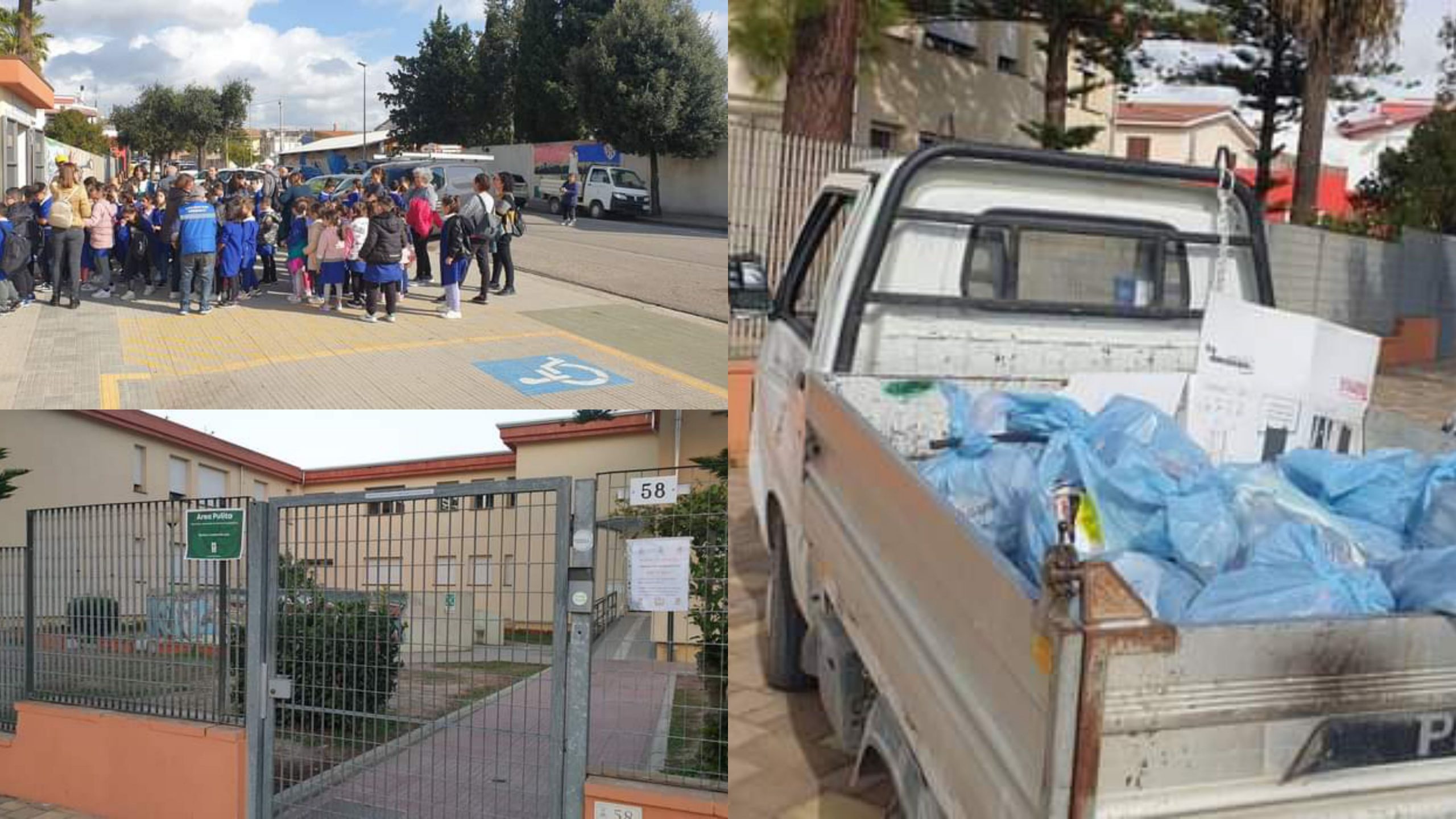 Serrenti, i bimbi delle elementari in strada per ripulire il paese dai rifiuti