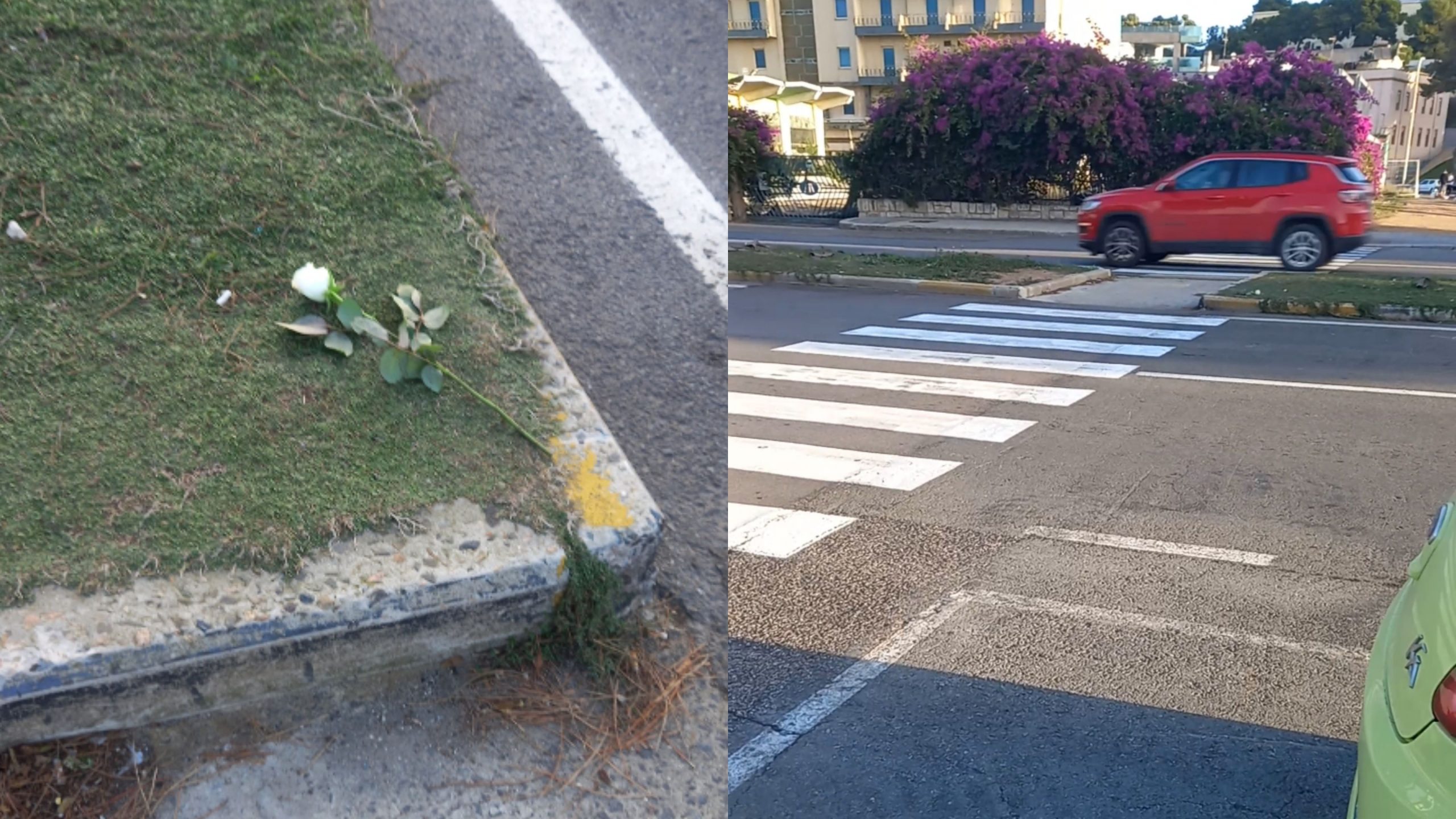Una rosa per Beatrice Loi, viale Colombo è spettrale: le auto viaggiano piano tra paura e rispetto (VIDEO)