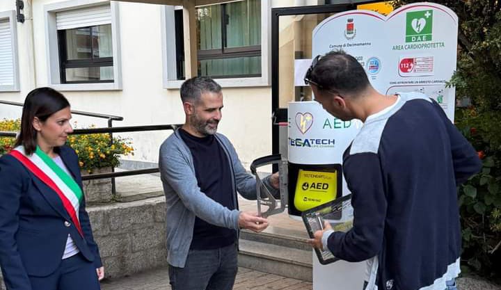 Decimomannu, l’associazione culturale Tialla dona un defibrillatore