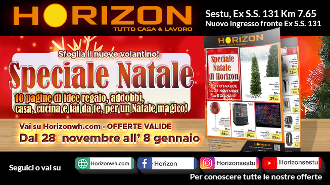 Natale 2024: Horizon Sestu lancia il nuovo volantino dal 28 novembre!