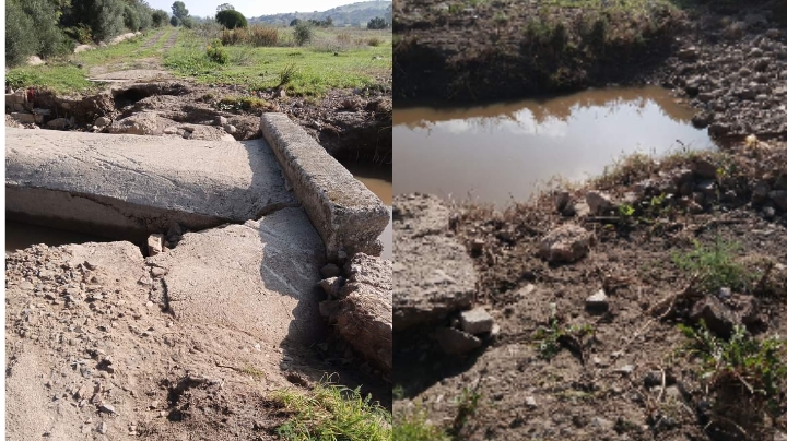 A Siliqua strade ancora interrotte dopo l’alluvione: sassi e detriti ovunque