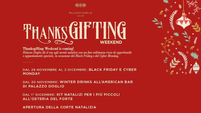 ThanksGifting Weekend: l’inizio del Natale a Palazzo Doglio