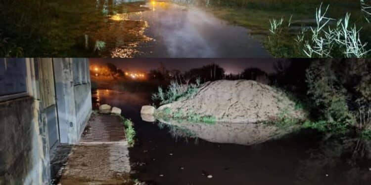 Capoterra, passerella nell’acqua per chi deve transitare tra Maddalena e Picciau