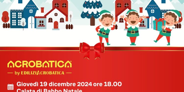Cagliari, Babbo Natale si cala giù dal tetto della scuola Riva
