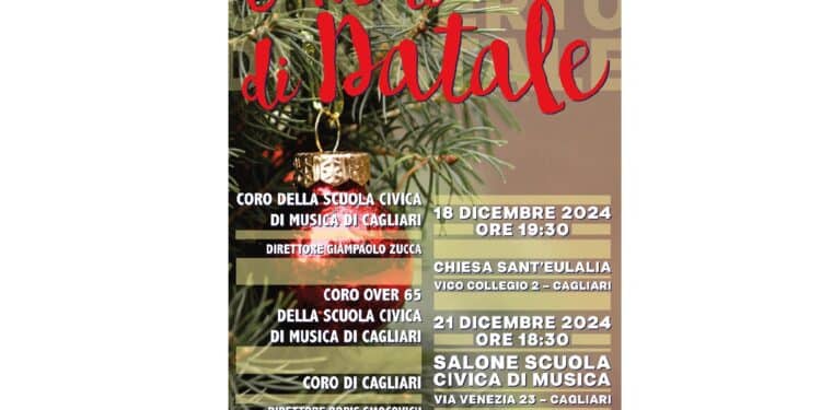Concerto di Natale a Cagliari il 18 e 21 dicembre