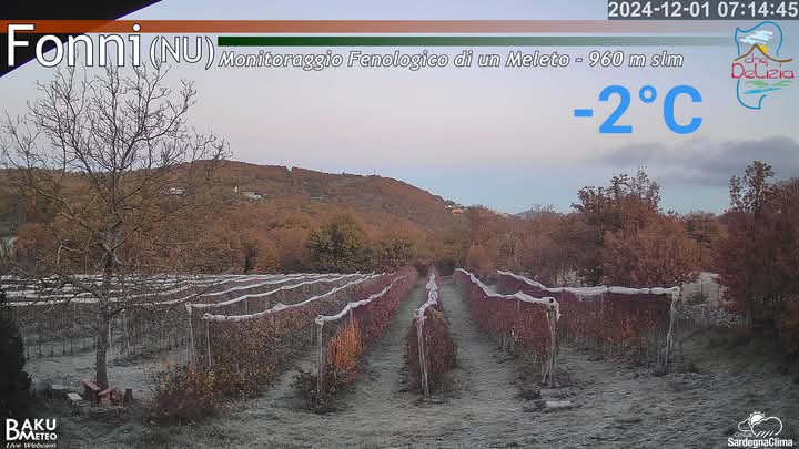 Freddo da far battere i denti: -4.7° a Fonni, valori molto bassi nel Campidano