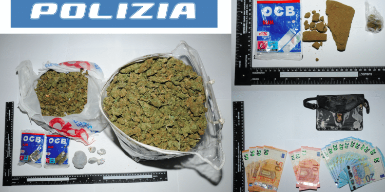 Nuoro, nasconde 2 kg di droga in un borsone: giovane arrestato per spaccio