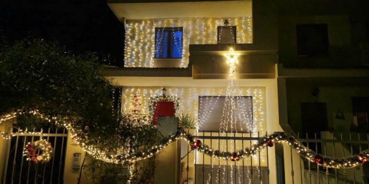 Concorso Migliori Luminarie in Sardegna 2024: Casa Alfieri ad Assemini