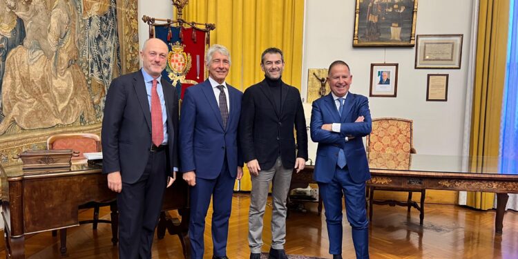 Cagliari, Zedda incontra il ministro Abodi a Palazzo civico: esposto il progetto del nuovo stadio e del palazzetto dello Sport