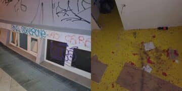 Quartucciu, locali non distanti dalla Biblioteca Comunale devastati dagli incivili