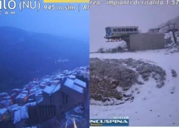 Previsioni rispettate, -4 gradi nelle vette più alte del cuore dell’Isola: ecco la neve