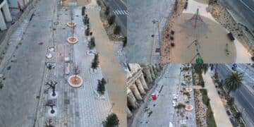 Cagliari, ecco il nuovo volto di via Roma: alberelli, panchine e attrazioni per i più piccoli