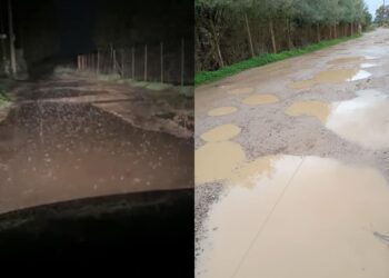 Strade periferiche impraticabili ad Assemini, dopo la pioggia le buche diventano piscine