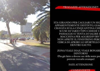 Cagliari: “Uomo apparentemente distinto chiede un passaggio e tenta di salire in auto”