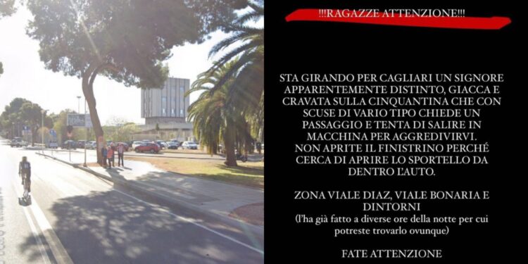 Cagliari: “Uomo apparentemente distinto chiede un passaggio e tenta di salire in auto”