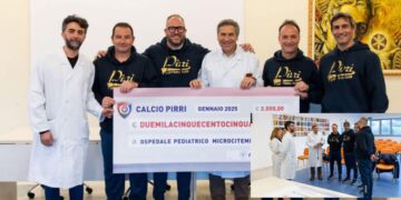 Pirri, un goal per i bambini che stanno vivendo un’esperienza in ospedale