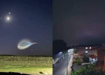 A Villacidro e Capoterra insoliti giochi di luci nel cielo