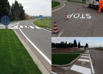 Sanluri, nuova segnaletica orizzontale lungo l’ingresso della provinciale da San Gavino