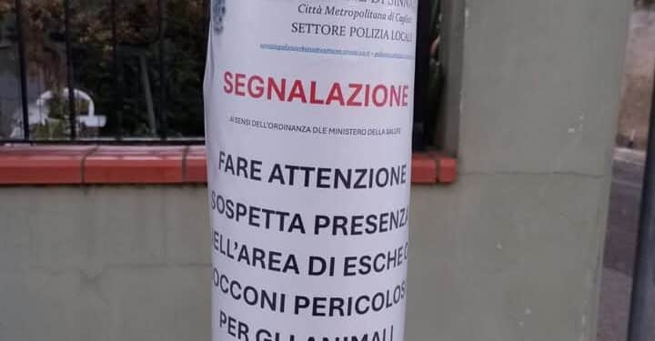 Sinnai, esche o bocconi pericolosi per gli animali