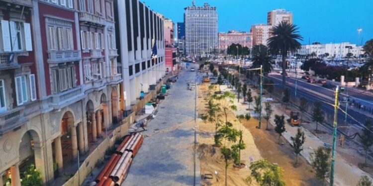 Cagliari, si avvicina la riapertura di via Roma e piazza Matteotti: giù il velo la prossima settimana