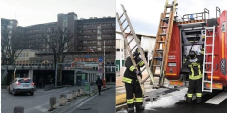 Scoppia un incendio in ospedale, 75enne in terapia intensiva