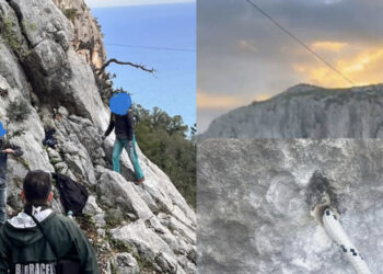 Baunei, cavi volanti, abusivi e pericolosi, colte sul fatto due persone mentre bucavano la roccia nell’area Sic: sanzionate