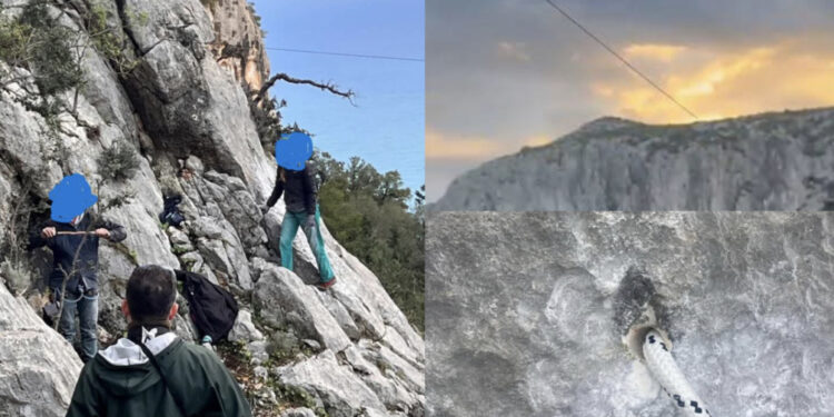 Baunei, cavi volanti, abusivi e pericolosi, colte sul fatto due persone mentre bucavano la roccia nell’area Sic: sanzionate