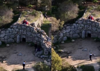 Quartucciu, la tomba dei giganti utilizzata come porta da calcio e non solo: “Bambini sopra il monumento, pallonate e poco rispetto”