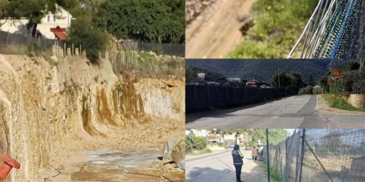 Capoterra, pericolo a Poggio dei Pini: la strada che costeggia il lago, interessato dai lavori, è delimitata solo con una rete