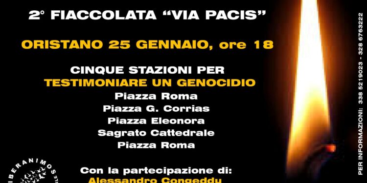 Una Luce per Gaza, seconda edizione della Fiaccolata “Via Pacis”