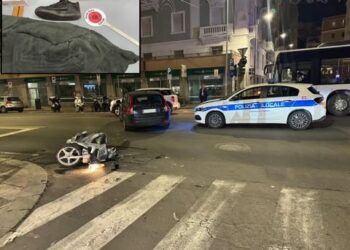 Rintracciato il minorenne coinvolto nell’incidente di via Sonnino: guidava uno scooter rubato, è fuggito senza una scarpa