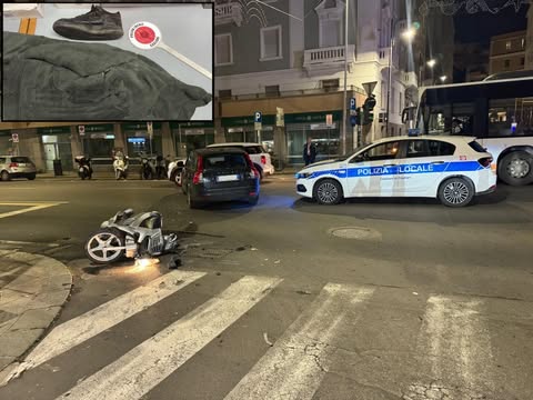 Rintracciato il minorenne coinvolto nell’incidente di via Sonnino: guidava uno scooter rubato, è fuggito senza una scarpa