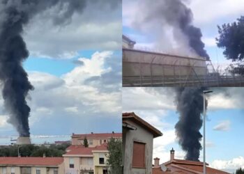 Maxi incendio alla Saras, una colonna di fumo nero altissima: vigili del fuoco in azione, i carabinieri avvisano la Procura
