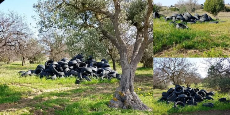 Altre tre discariche di pneumatici usati, è allarme nelle campagne di Selargius